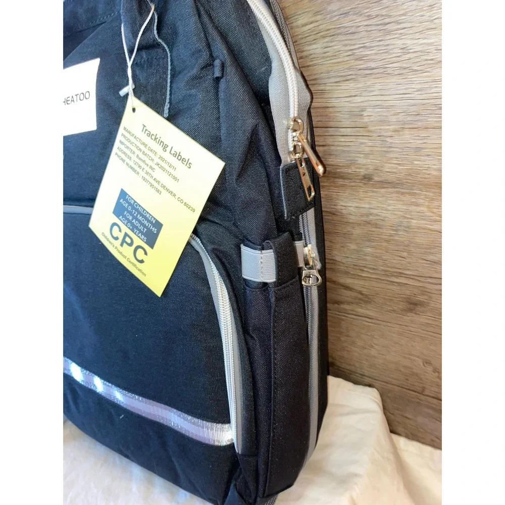 All-in-1 Diper‎ Bag Backpack, Black